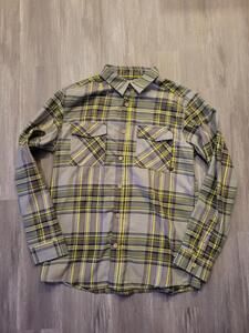 Mountain Hardware Shirt Mens M Medium Green Plaid Flannel Long Sleeve Button